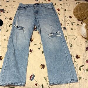 90’s baggy light Blue Distressed Women Jeans